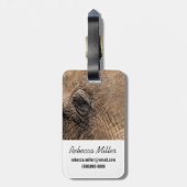 Étiquette À Bagage Face d'un éléphant (Dos Vertical)