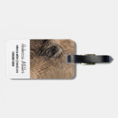 Étiquette À Bagage Face d'un éléphant (Dos horizontal)