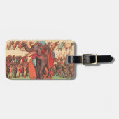 Étiquette À Bagage Faire Des Éléphants Avec Des Femmes Et Des Formate (Devant horizontal)