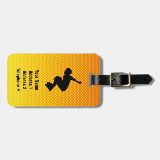 Étiquette À Bagage Faire du roller (Devant horizontal)