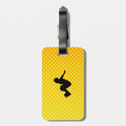 Étiquette À Bagage Faire du roller (Dos Vertical)