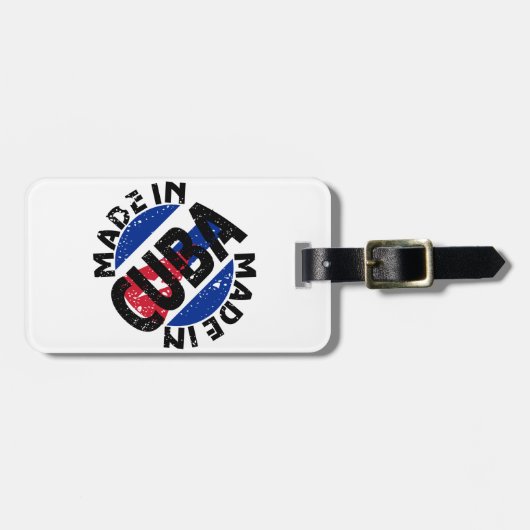 Étiquette À Bagage Fait dans des étiquettes de bagage d'étiquette du (Devant horizontal)