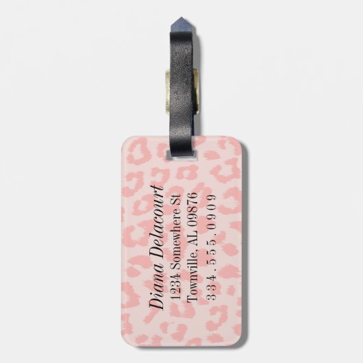 Étiquette À Bagage Fait sur commande pâlissez - l'empreinte de (Dos Vertical)