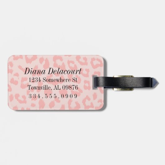 Étiquette À Bagage Fait sur commande pâlissez - l'empreinte de (Dos horizontal)