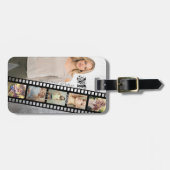 Étiquette À Bagage Faites à votre propre portrait supérieur le rétro (Devant horizontal)