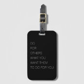 Étiquette À Bagage Faites Pour Les Autres Ce Que Vous Voulez Qu'Ils F (Devant Vertical)