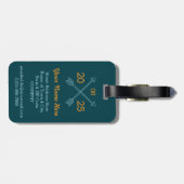 Étiquette À Bagage Faites votre propre camping Mountain Outdoor Adven (Dos horizontal)