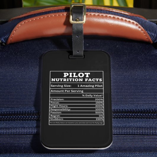 Étiquette À Bagage Faits nutritionnels du pilote – Conception de cade (Insitu Rectoal 2)