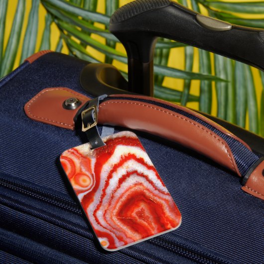 Étiquette À Bagage Falln Blood Orange Agate. (Insitu Rectoal 1)