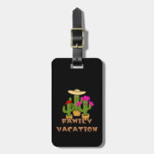 Étiquette À Bagage Famille de cactus (Devant Vertical)