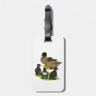 Étiquette À Bagage Famille de canards Call Duck Khaki