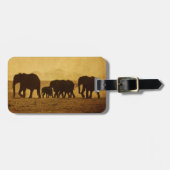 Étiquette À Bagage Famille d'éléphant (Devant horizontal)