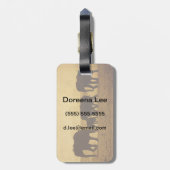 Étiquette À Bagage Famille d'éléphant (Dos Vertical)