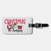 Étiquette À Bagage Famille d'équipage de Noël personnalisée (Devant horizontal)