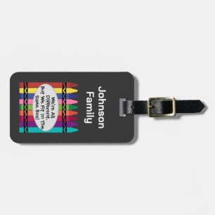 Étiquette À Bagage Famille Nous sommes tous différents amusants mais 