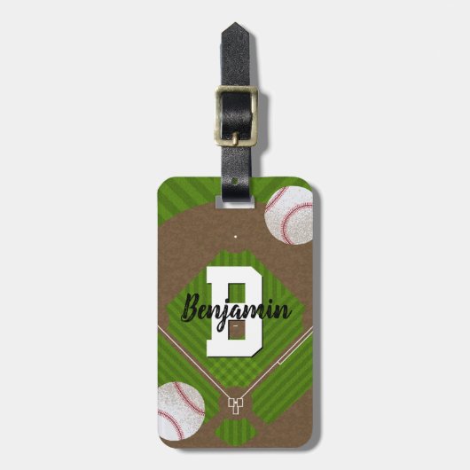 Étiquette À Bagage Fans de baseball (Devant Vertical)