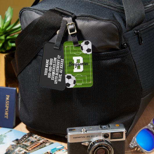 Étiquette À Bagage Fans de football (Recto & Verso)