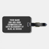 Étiquette À Bagage Fans de football (Dos horizontal)