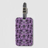 Étiquette À Bagage Fantaisie de Sirène Violette (Devant Vertical)