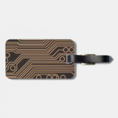 Étiquette À Bagage Fantasy Design | Crypto Btc | Motivation | Blue (Dos horizontal)