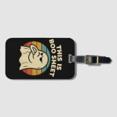 Étiquette À Bagage Fantôme drôle "This Is Boo Sheet" Halloween rétro (Devant Horizontal)