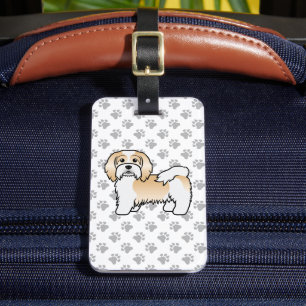 Étiquette À Bagage Faon Et Blanc Havanais Chien De Dessin Animé Migno