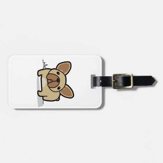 Étiquette À Bagage Faon Frenchie (Devant horizontal)