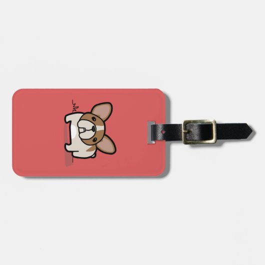 Étiquette À Bagage Faon Frenchie pie (Devant horizontal)