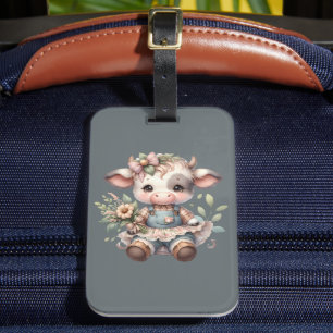 Étiquette À Bagage Farmcore Kawaii Calf en Vintage robe florale