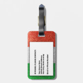 Étiquette À Bagage Fashion (Dos Vertical)