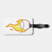 Étiquette À Bagage Fastball Flame Baseball Sports (Dos horizontal)