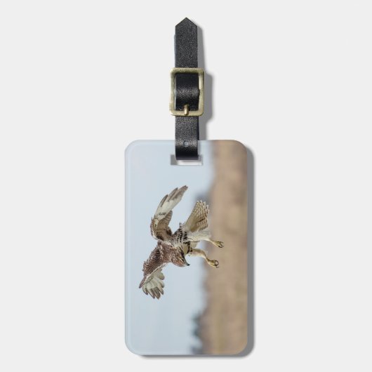 Étiquette À Bagage Faucon coupé la queue par rouge non mûr planant (Devant Vertical)