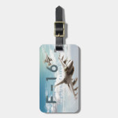 Étiquette À Bagage Faucon F-16 de combat (Devant Vertical)