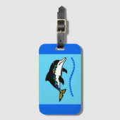 Étiquette À Bagage Faune - Joyeux DOLPHIN - Voyage - - Nature — (Devant Vertical)