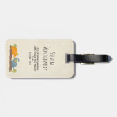 Étiquette À Bagage Faune sauvage de Cute Dinosaure (Dos horizontal)