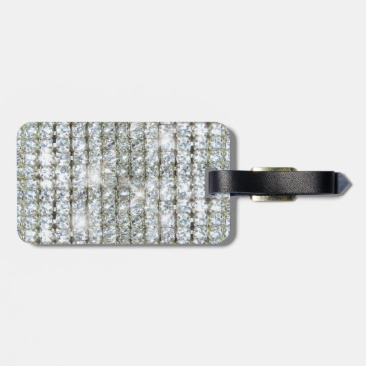 Étiquette À Bagage Faux Bling (Dos horizontal)