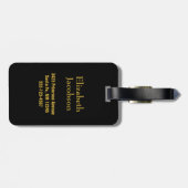 Étiquette À Bagage Faux Gold Confetti & Graduation Cap Classe de 20xx (Dos horizontal)