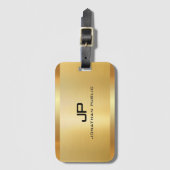 Étiquette À Bagage Faux Gold Élégant Modèle moderne Glam Luxueux (Devant Vertical)