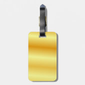 Étiquette À Bagage Faux Gold Elegant Moderne Monogram Modèle tendance (Dos Vertical)