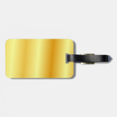 Étiquette À Bagage Faux Gold Elegant Moderne Monogram Modèle tendance (Dos horizontal)