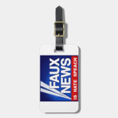 Étiquette À Bagage Faux News (Devant Vertical)