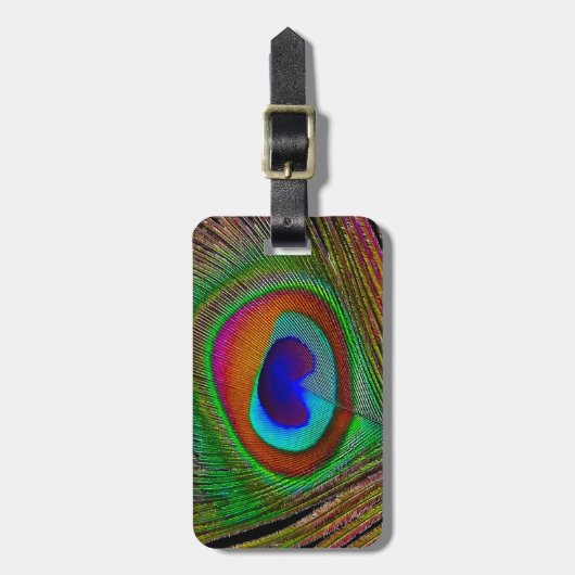 Étiquette À Bagage Feather Vibrant Copper (Devant Vertical)