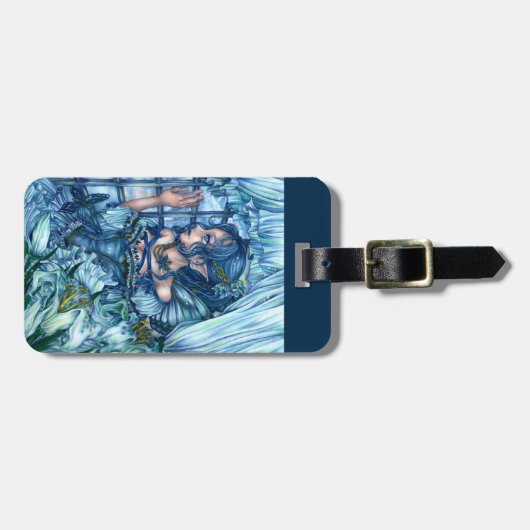 Étiquette À Bagage Fée de givre vue d'un hiver saphir (Devant horizontal)