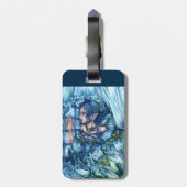 Étiquette À Bagage Fée de givre vue d'un hiver saphir (Dos Vertical)