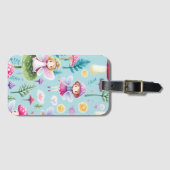 Étiquette À Bagage Fées, feuilles et champignons (Devant Horizontal)