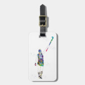 Étiquette À Bagage Female Field Hockey Player (Devant Vertical)