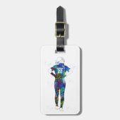 Étiquette À Bagage Female Softball Player (Devant Vertical)