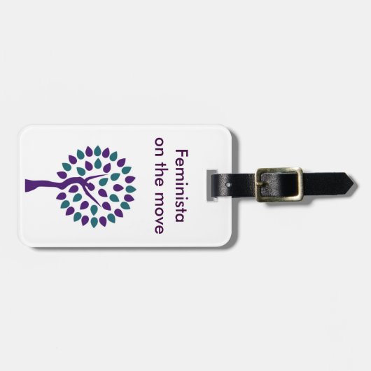 Étiquette À Bagage Feminista voyagera (Devant horizontal)