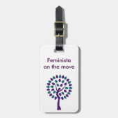 Étiquette À Bagage Feminista voyagera (Devant Vertical)