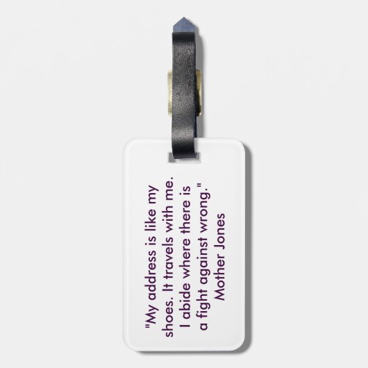 Étiquette À Bagage Feminista voyagera (Dos Vertical)